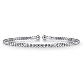 14K Gold Beaded Bangle