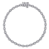 14K white gold and diamond bracelet