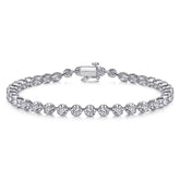 14K white gold and diamond bracelet