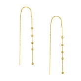 Bead Accent Threader Earrings