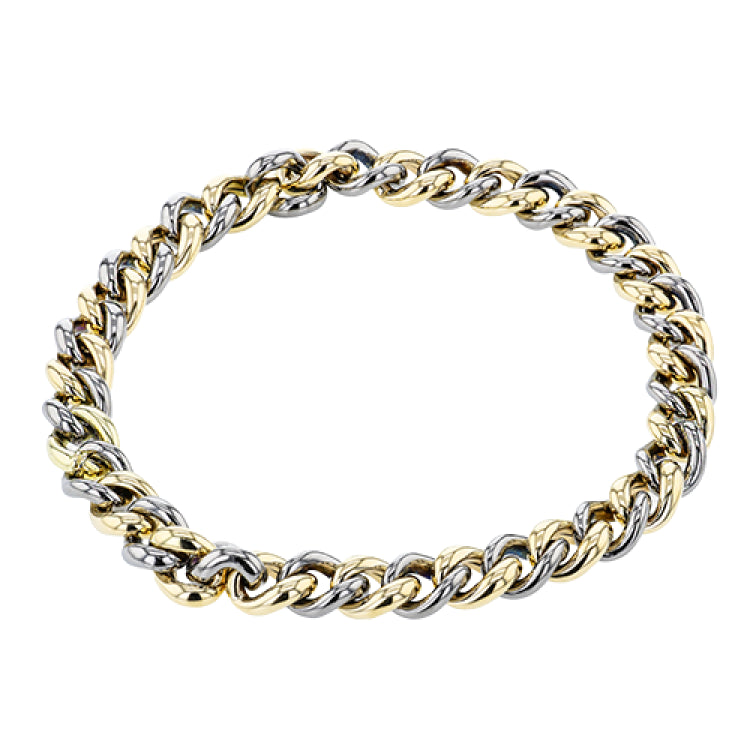 14K YG and Titanium twisted link Men's bracelet 8