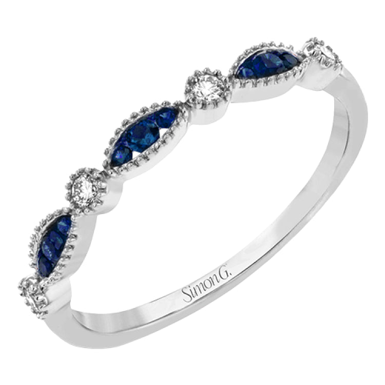 Modern versatility, the perfect ring to stack or wear alone, available featuring .14 cttw sapphires, ruby or tsavorite and 14K white, rose or yellow gold.