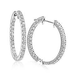 You can't go wrong with classic hoop earrings, especially these ones with diamonds inside and out that will sparkle in all directions.