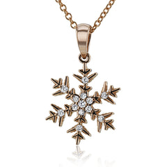 Outshine the brightest winter snow in this sparkling snowflake pendant crafted from 18k white gold and set with .07 ctw of white diamonds.