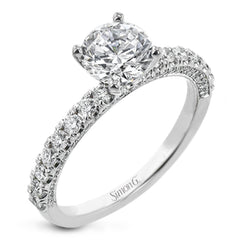This wedding band is a classic choice with a straight design and .55 ctw of white diamonds.