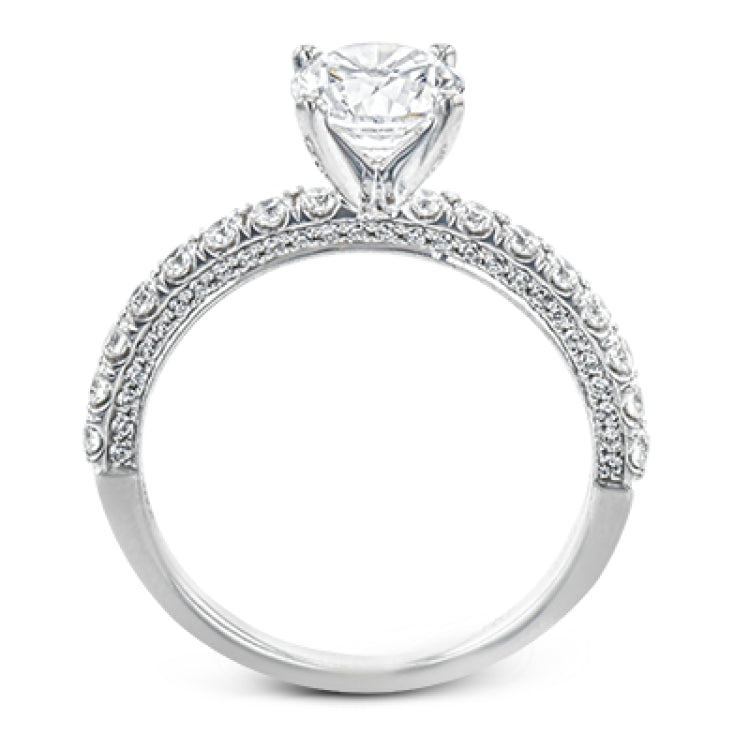This wedding band is a classic choice with a straight design and .55 ctw of white diamonds.