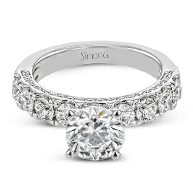 This straight band is anything but ordinary, containing an impressive 1.44 ctw of white diamonds.