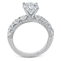 This straight band is anything but ordinary, containing an impressive 1.44 ctw of white diamonds.