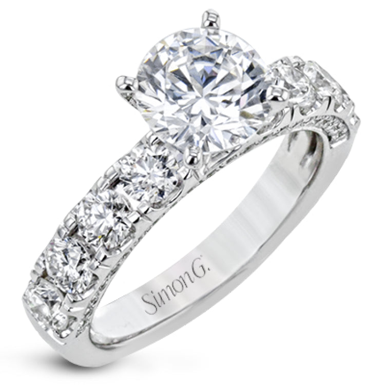 This straight band is anything but ordinary, containing an impressive 1.44 ctw of white diamonds.
