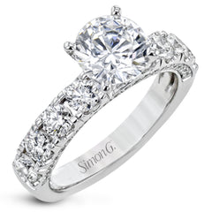 This straight band is anything but ordinary, containing an impressive 1.44 ctw of white diamonds.