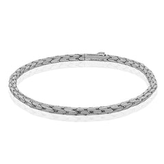This simple yet luxurious men's bracelet is crafted in a 14k brushed matte finish gold.