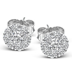 Set in 18K white gold and featuring .60cttw diamonds, these stud earrings are a staple in any jewelry wardrobe.