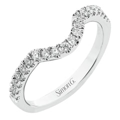 This glamorous white gold ring features 1.01 ctw of round white diamonds and .62 ctw of pear shaped white diamonds as a dazzling backdrop for the center stone