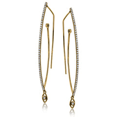 The eye-catching geometric design of these white gold earrings is highlighted by .67 ctw of white diamond accents