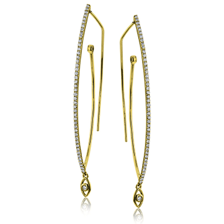 The eye-catching geometric design of these white gold earrings is highlighted by .67 ctw of white diamond accents