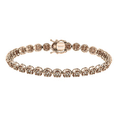 Simple yet dramatic, this white gold bracelet catches eyes with its 1.51 ctw of white diamonds
