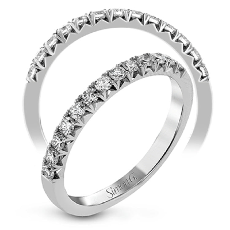 This delicate band contains .36 ctw of white diamonds which are specially set to showcase their sparkle.