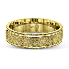 This classic men's wedding band features a matte texture in the center, edged by high polished metal. It is sure to be in style for years to come.