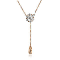 This delicate, understated pendant features .47 ctw of round white diamonds in a lovely white gold setting