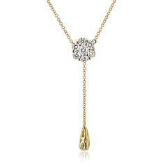 This delicate, understated pendant features .47 ctw of round white diamonds in a lovely white gold setting