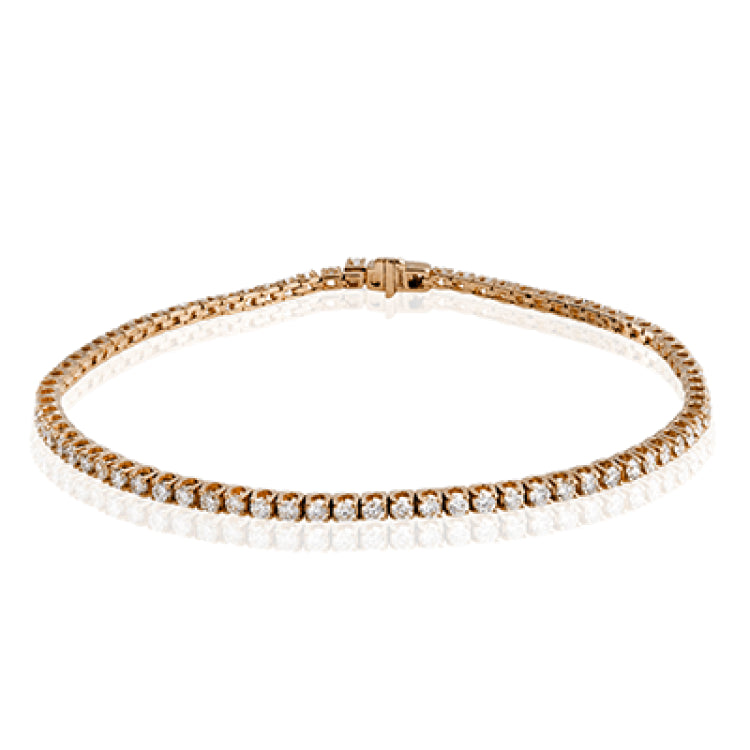 This 18k gold style is a refined take on a classic tennis bracelet, with 2.00 ctw of white diamonds shining brightly.