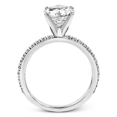 This beautiful 18k white gold wedding set contains a stunning .75 ctw of white round brilliant diamonds.