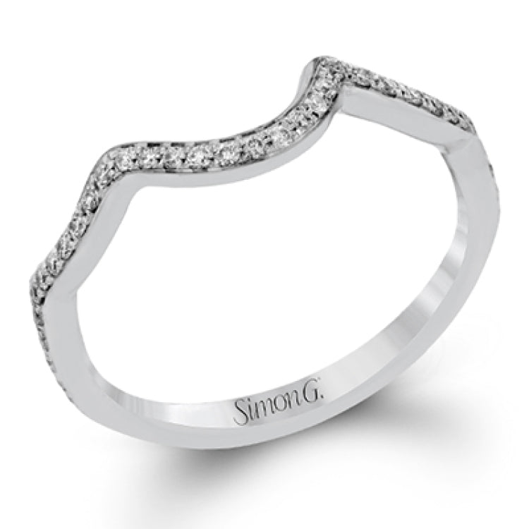 Classic with a modern twist, this white gold engagement ring features .50 ctw of sparkling white diamonds in a dramatic openwork design.