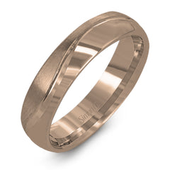 Effortlessly blending contemporary design with classic styling, this two-tone men's wedding band features winding columns of brushed white gold and polished yellow gold.