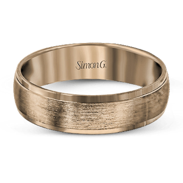 Understated modern elegance highlights this white gold men's wedding band, outlined with sleek rims to create a hint of sophistication.