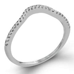This show-stopping white gold ring features intricately detailed halo and sides containing a total of .61 ctw in round white diamonds.