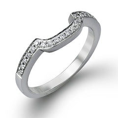 This lovely contemporary white gold engagement ring is set with .34 ctw of glistening princess cut white diamonds and .13 ctw of round cut white diamonds.