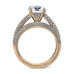 This classically styled white gold engagement ring is set with 1.30 ctw of shimmering white diamonds in a stunning design.