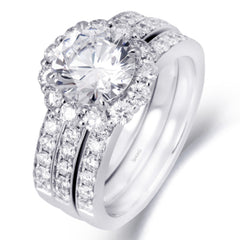 18K White Gold Set featuring 1.36ct Diamonds