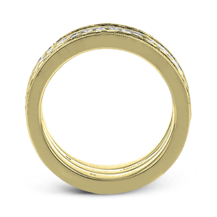 This lovely set of bands contains .63 ctw of white diamonds and 1.62 ctw of deep blue sapphires. Perfect for stacking.