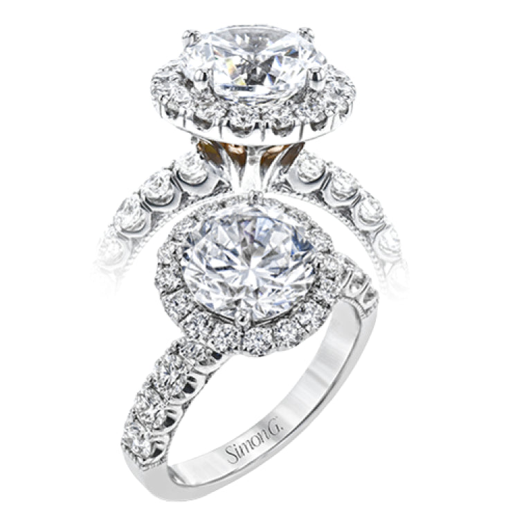 This stunning engagement ring from our Simon set collection shimmers with 0.49 ctw of brilliant white diamonds in a classic setting.