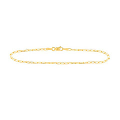 14K Gold Paperclip Bracelet 1.95mm