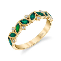 14K Yellow Gold Emerald Ring