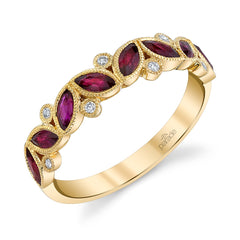14K Yellow Gold Ruby Ring