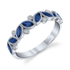 14K White Gold Sapphire Ring