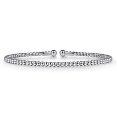 14K Gold Beaded Bangle
