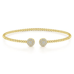 14K Yellow Gold Bangle with Diamonds