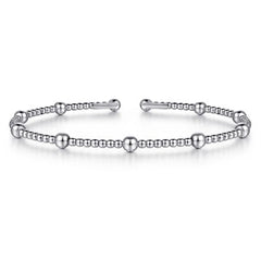 14K Gold Beaded Bangle