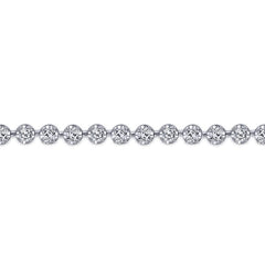 14K white gold and diamond bracelet