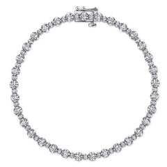 14K white gold and diamond bracelet