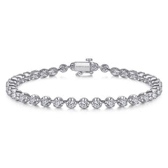 14K white gold and diamond bracelet