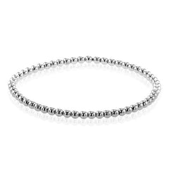 Beaded Stretch Bracelet in 14K Gold