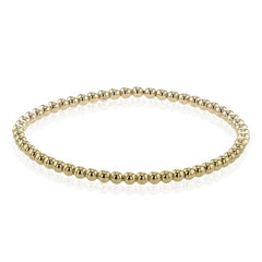 Beaded Stretch Bracelet in 14K Gold