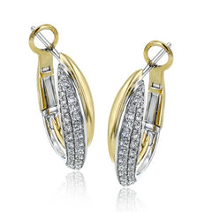 Clio Hoop Earrings in 18K Gold with Diamonds