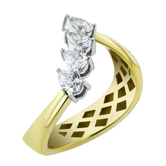 18K Two Tone Gold Diamond Ring
