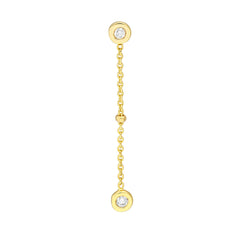14K YG Drop Earrings with Diamonds